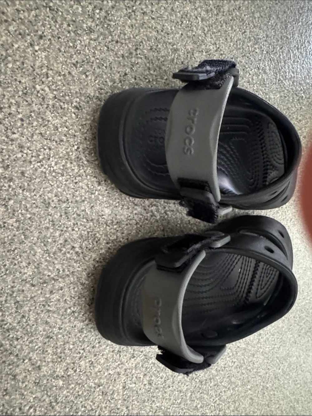 CROCS Kids Black Open-Toe Sport Sandals